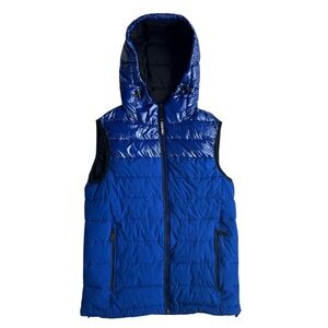 Calvin Klein Men’s Hooded Puffer Vest Size XS Royal Blue